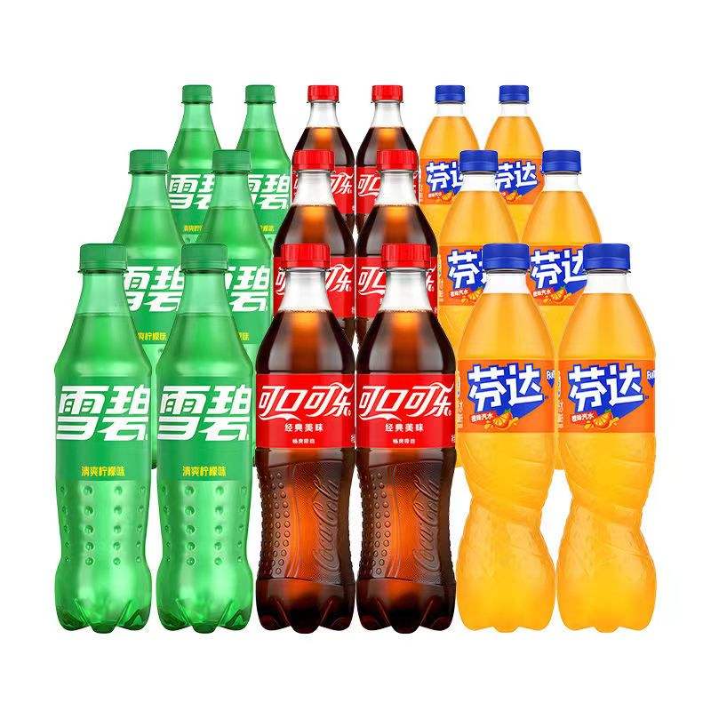 可口可乐 无糖零度可乐雪碧芬达500ml 碳酸饮料 混合装18瓶 34.4元（需领券）