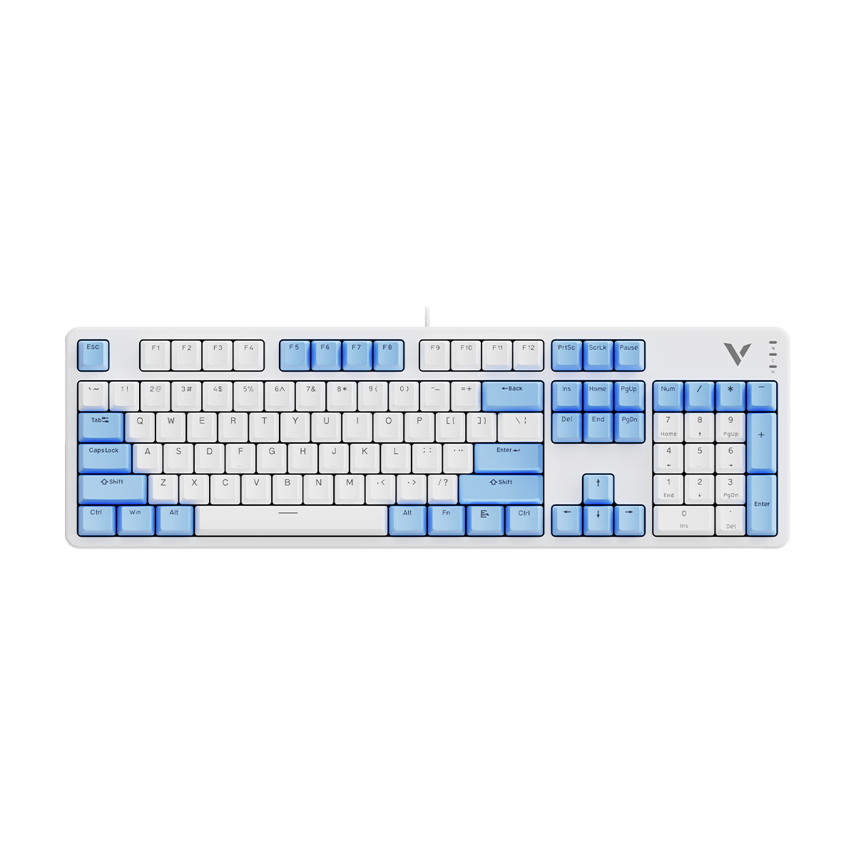 雷柏 V500PRO 红轴 PBT键帽 104键有线机械键盘 118.4元