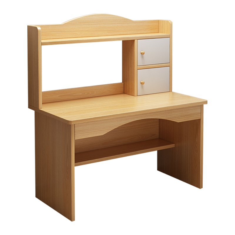 木匠印记 电脑桌书桌书架组合一体 橡木色80cm 78元（需用券）