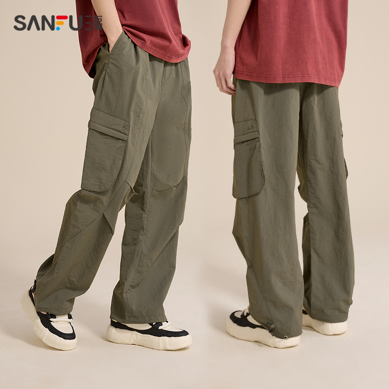 SANFU 三福 男多口袋工装裤宽松直筒 88.04元（需用券）