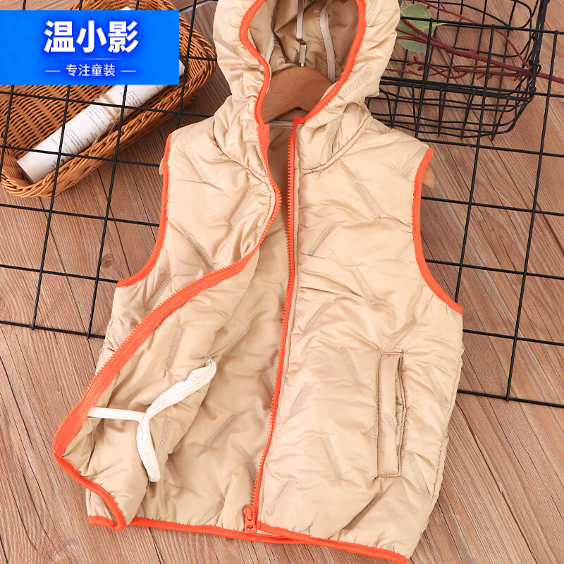 儿童加绒马甲秋冬新款男童女童外穿坎肩丝绵连 30.62元