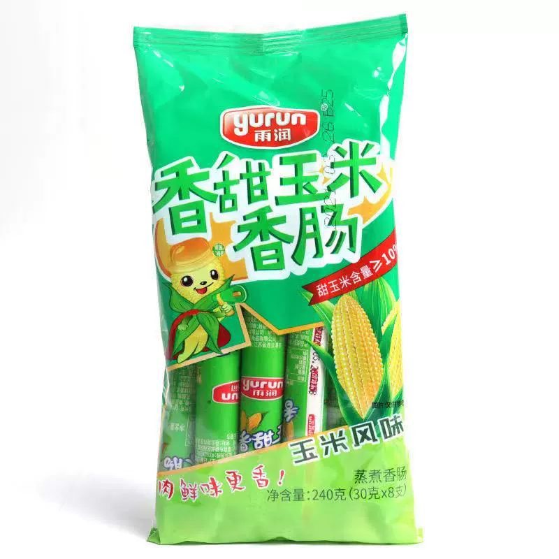 yurun 雨润 香甜玉米肠 224g*3袋共24根（6.24到期） ￥9.9