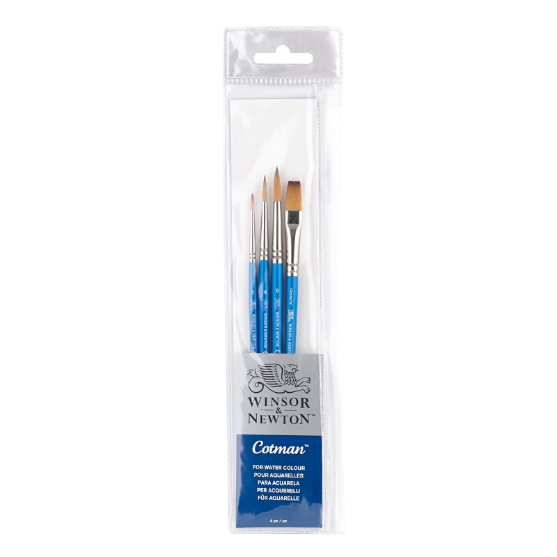 温莎牛顿 歌文水彩笔 进口水彩笔勾线笔铺色笔 4支套装A款 64.85元（需买3件