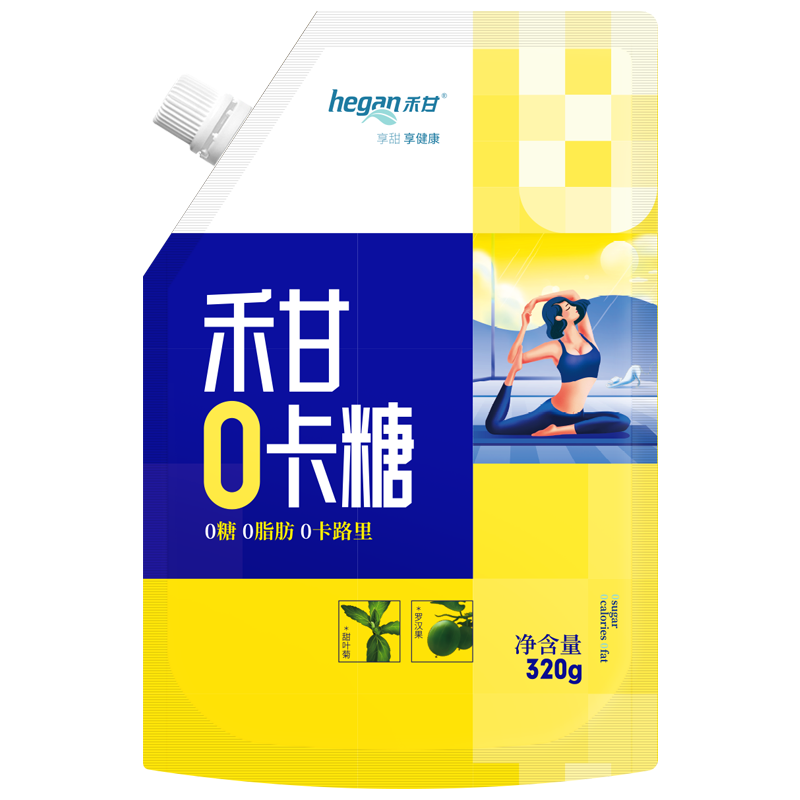 88VIP：禾甘 零卡糖代糖赤藓糖醇食品320g/袋无蔗糖0卡代白糖 18.81元