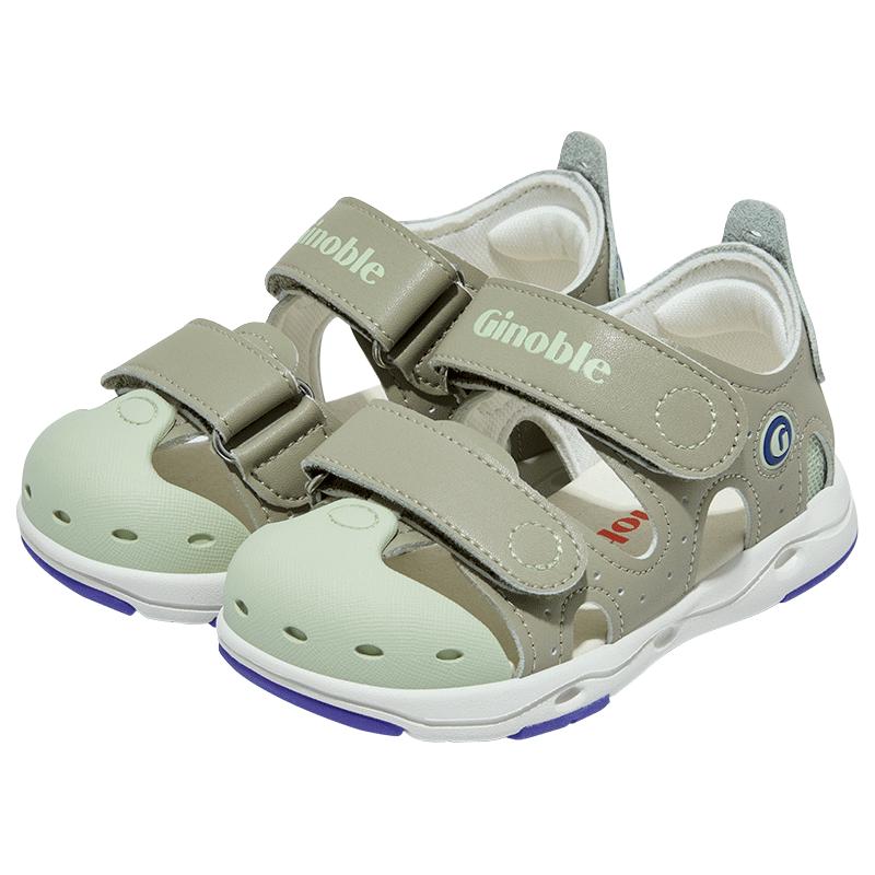 基诺浦 儿童凉鞋 夏季软底透气贝壳头婴儿学步鞋18个月-5岁机能鞋 166.1元（