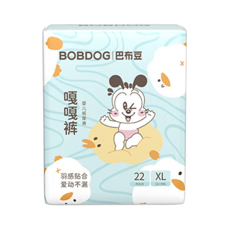 【合0.9元/片】：BoBDoG 巴布豆 嘎嘎裤 婴儿纸尿裤 XL22片 *3件（PLUS会员） 59.78