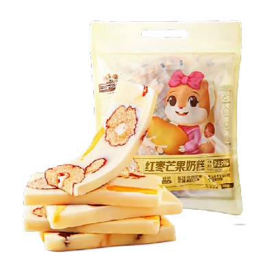 88VIP:三只松鼠量贩红枣芒果奶糕500g×1袋 返卡后15.95元（需领券，返2元超市