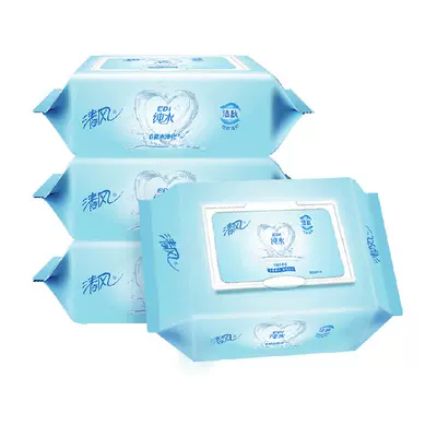 88VIP、天降礼金：清风 纯水湿巾 60片*5包 14.75元+3.28元金币