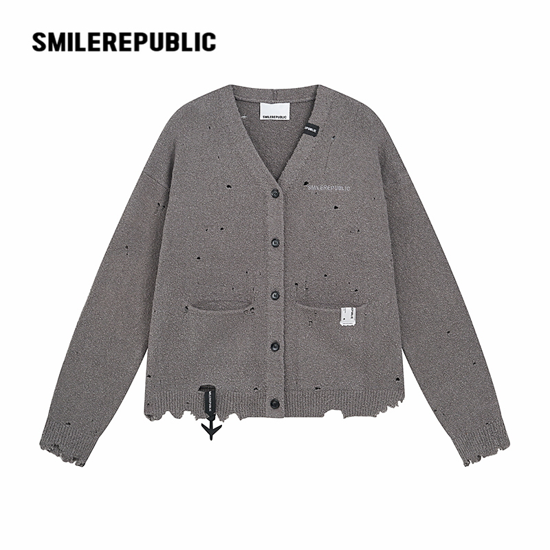 SMILEREPUBLIC 女士破洞毛衣开衫 SRBEA6CF0014 1234.05元