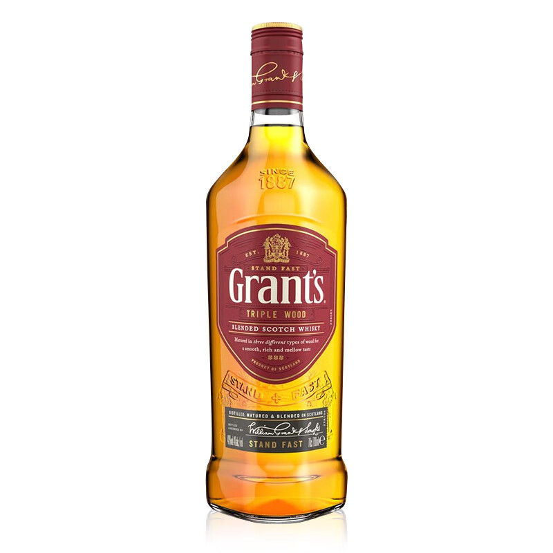 Grant's 格兰 威士忌 苏格兰单一麦芽 1L 单支装 55.41元（需用券）