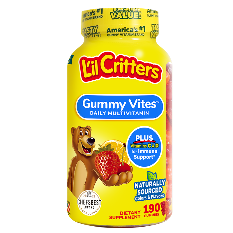 再降价、需首购：lilcritters 美国进口 婴幼儿童复合维生素软糖 190*2瓶 168元