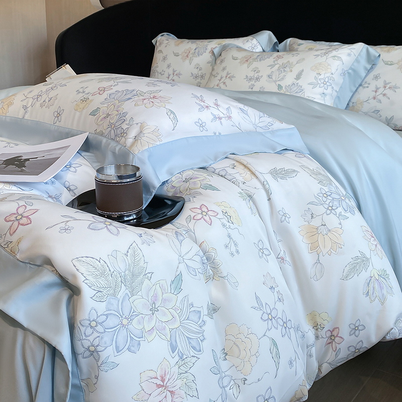 Erwin Rommel 60支纯天然莱赛尔天丝宽边四件套 200*230cm 199元