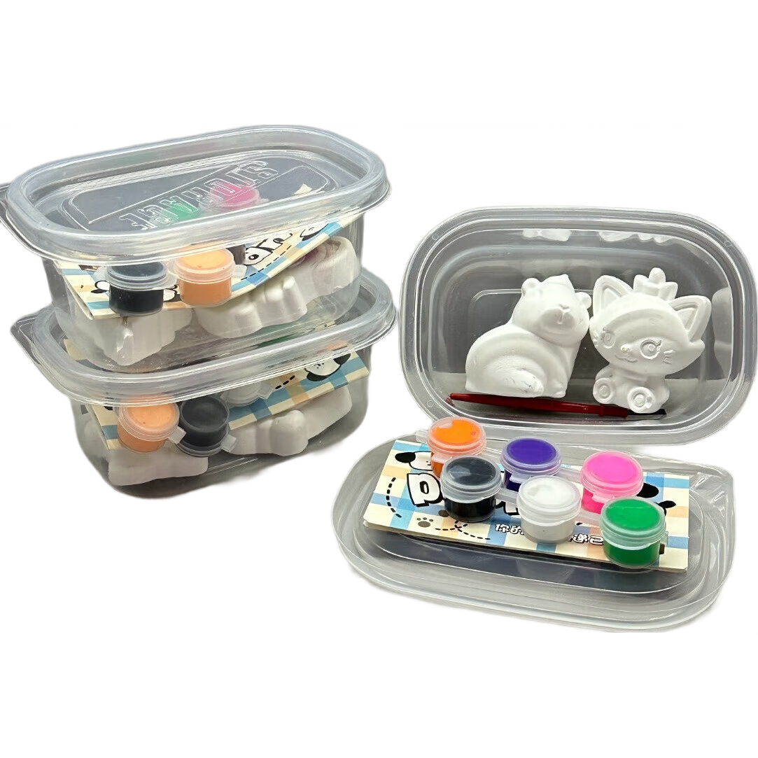 京喜 石膏娃娃 儿童DIY玩具 2娃娃6色颜料1画笔1图纸 1盒装 1元(需领券)