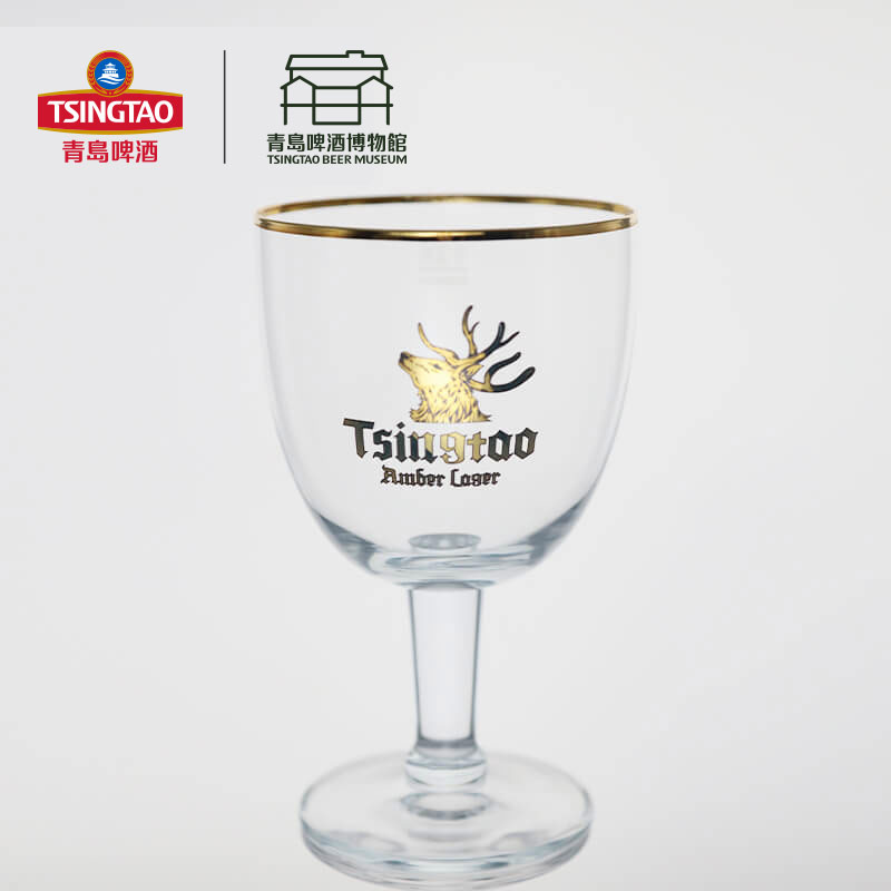 TSINGTAO 青岛啤酒 博物馆 琥珀拉格啤酒杯 青岛啤酒官方授权 57.4元（需买3件