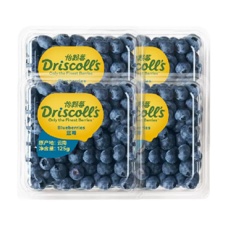 怡颗莓 Driscoll's 云南蓝莓 125g*6盒 ￥82.46