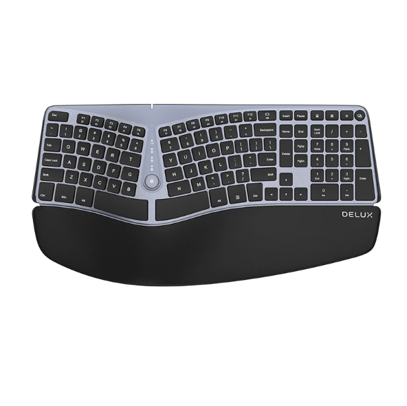 DeLUX 多彩 GM901D 人体工学薄膜无线键盘 229元