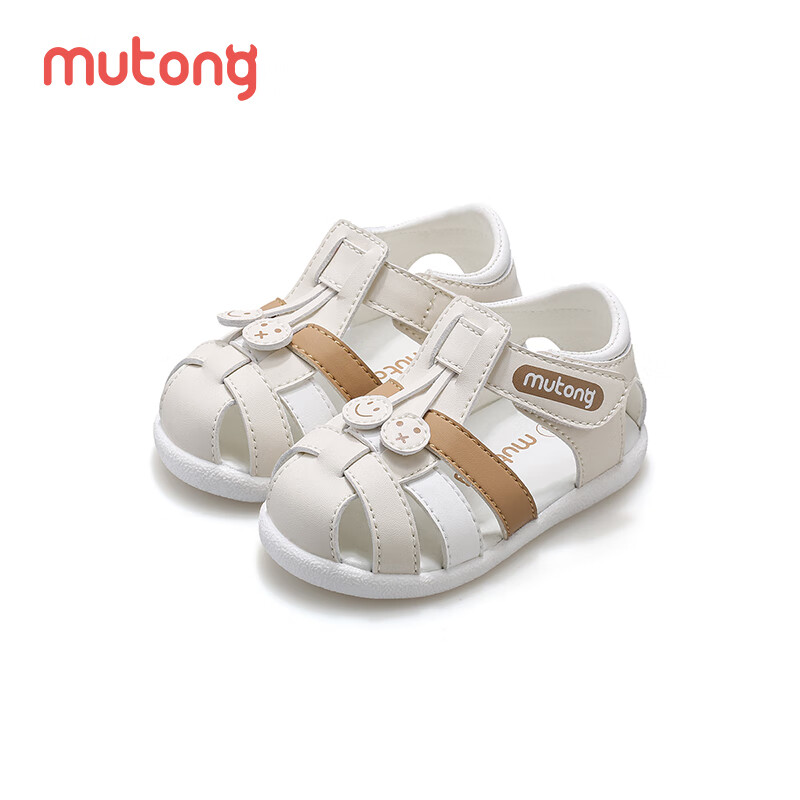 Mutong 牧童 宝宝凉鞋 奶油咖 18码 适合脚长13.2cm 70.71元（需用券）