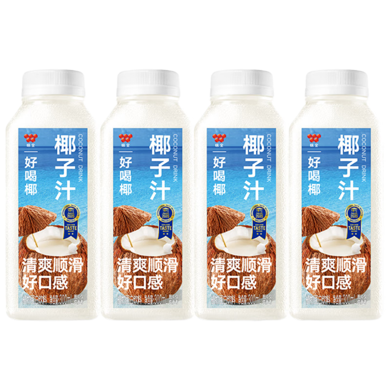 味全 每日C 瓶装 果味 好喝椰 300ml 4瓶*9件 8.93元/件（共80.4元）