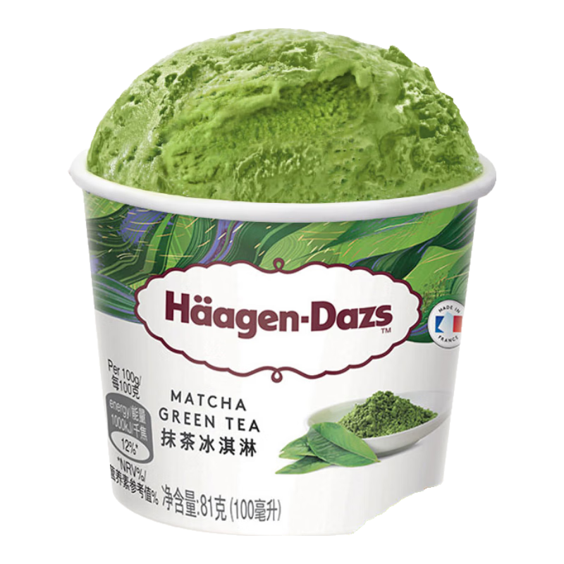 （Haagen-Dazs）哈根达斯 经典抹茶口味冰淇淋 100ml/杯 *3件 69.29元包邮（合23.1元/件）