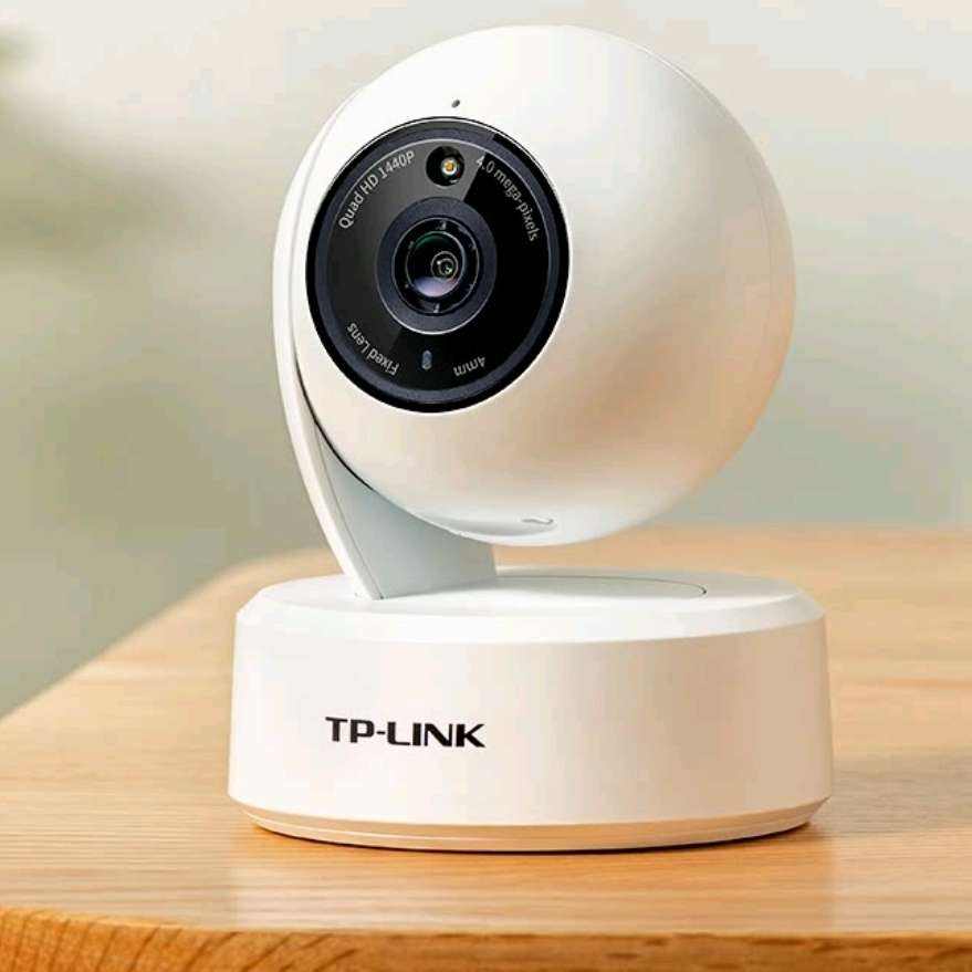 TP-LINK 400万监控摄像头家用监控器360度无死角带夜视全景无线家庭室内tplink