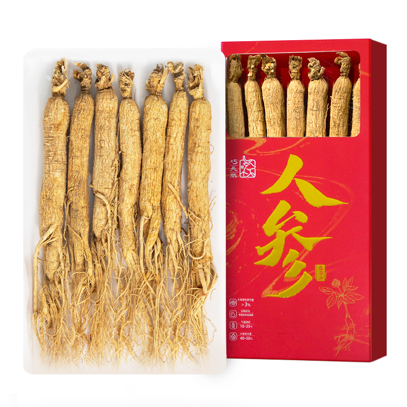 巧天然 东北长白山人参80g 全须生晒参 ￥78