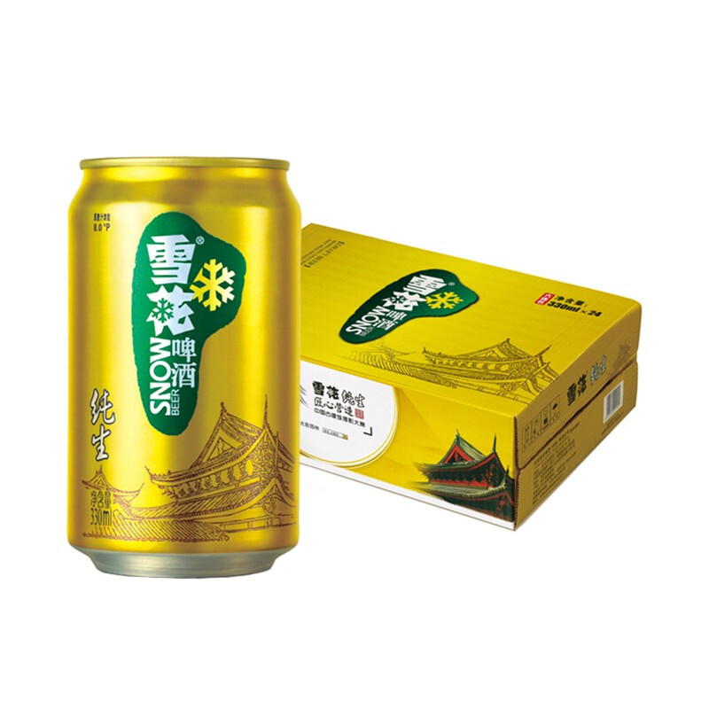 SNOWBEER 雪花 纯生啤酒 330ml*24听 90元