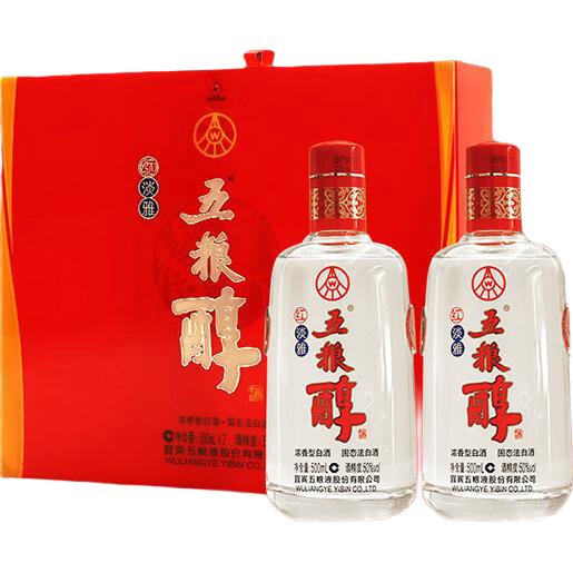 五粮液 股份 五粮醇 50%vol 浓香型白酒 500ml*2瓶 礼盒装 70元
