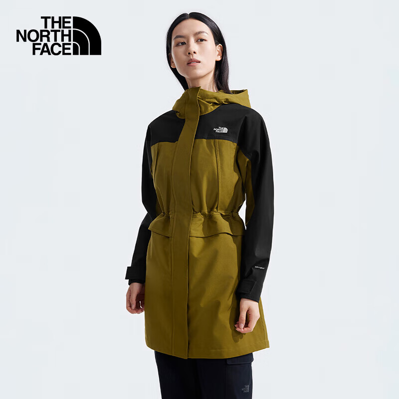 THE NORTH FACE 北面 长款冲锋衣女户外休闲防水透汽风衣87W3 绿色/5HO S 1189元