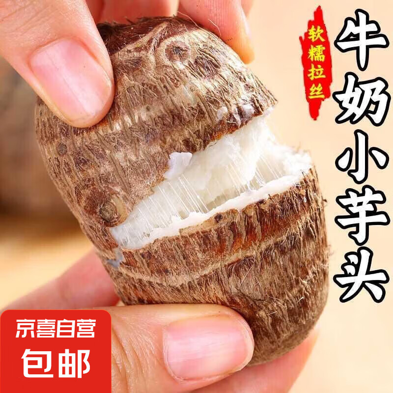 山东牛奶芋头软糯来京东蔬菜应季蔬果香芋芋头小果20g-40g 牛奶小芋头500g 4.9