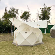 LUING BOX 露营盒子 自动球型帐篷哈博设计结构多人帐篷带雪裙户外城堡 可可