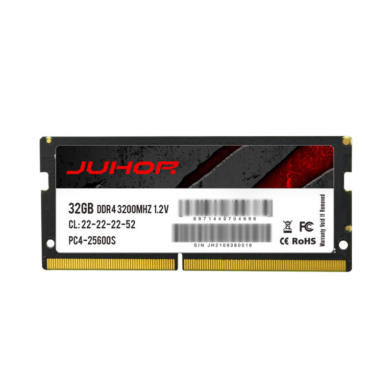 JUHOR 玖合 DDR4 3200MHz 笔记本内存 普条 黑色 32GB 429元