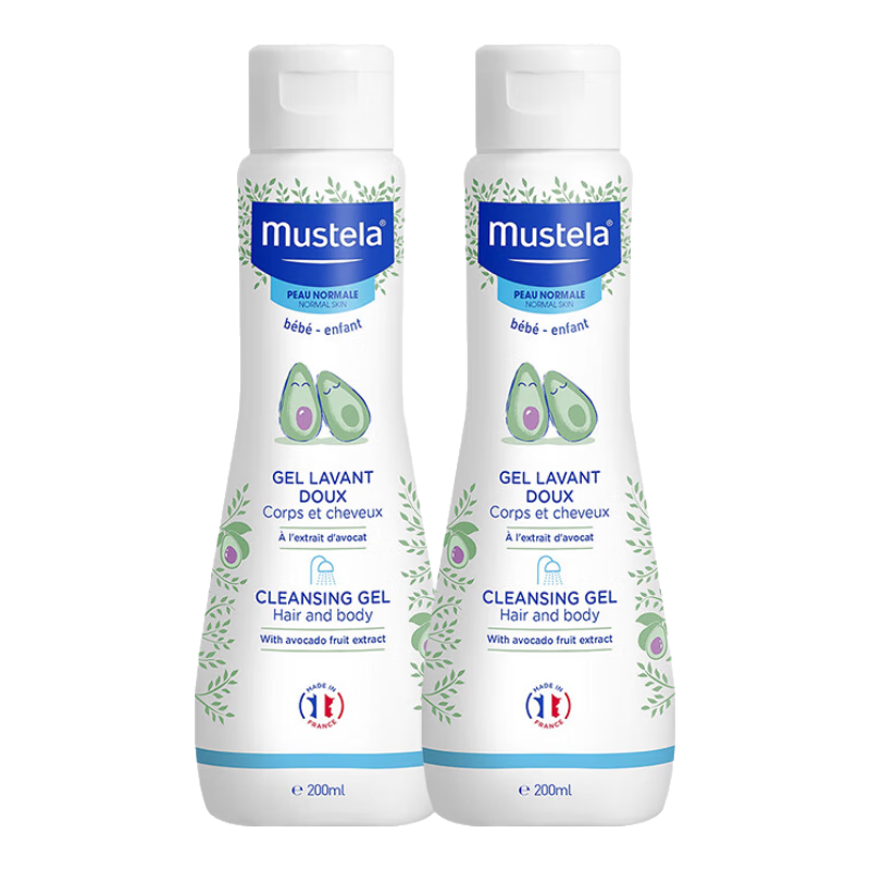 妙思乐Mustela 温和洗发沐浴露二合一200ml*2 48.48元（需领券）