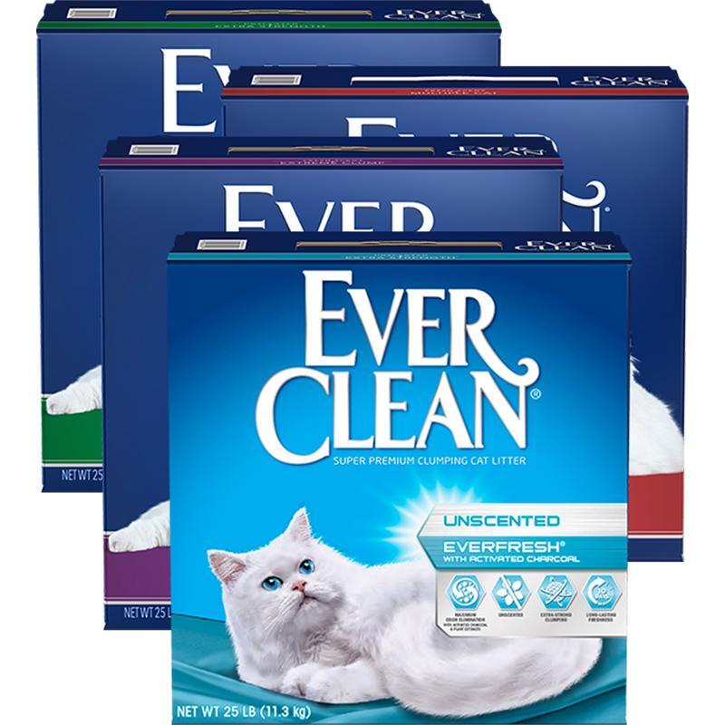 EVER CLEAN 铂钻 EverClean美国进口猫砂铂钻蓝红绿紫标无尘猫沙11.3kg除臭膨润土 226.1元