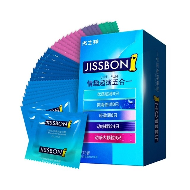 88VIP：jissbon 杰士邦 超薄五合一安全套 共32只装 6.79元（需买3件，需用券）