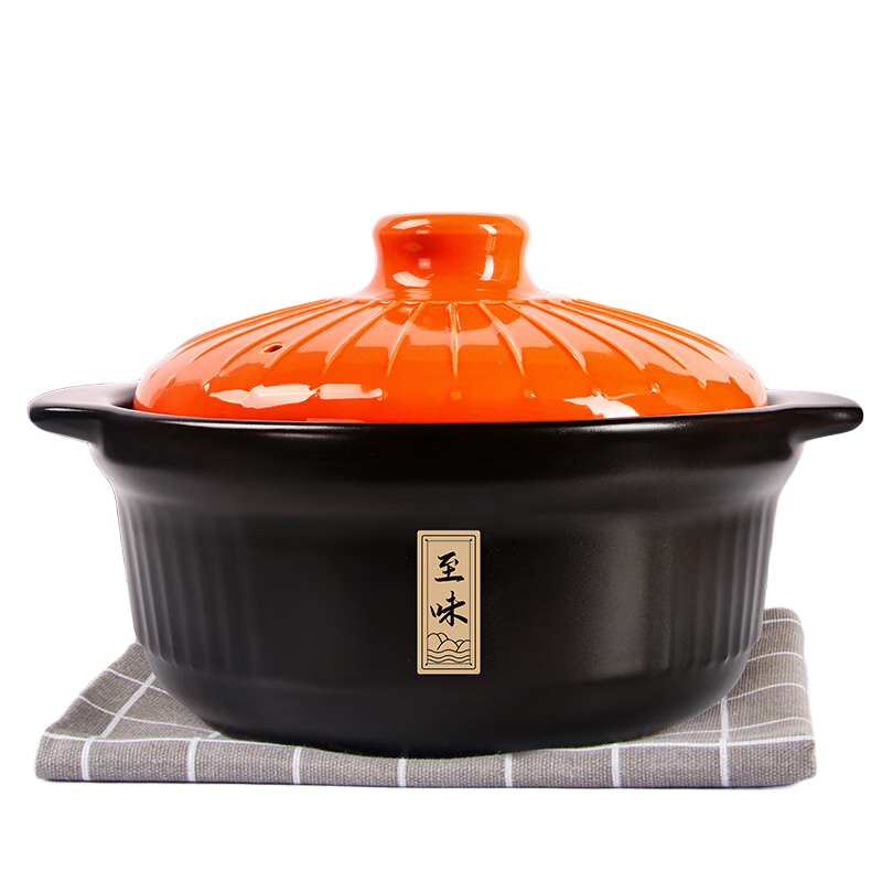 plus会员，康舒（KANGSHU）砂锅炖锅家用燃气大容量砂锅煲耐高温沙锅干烧不