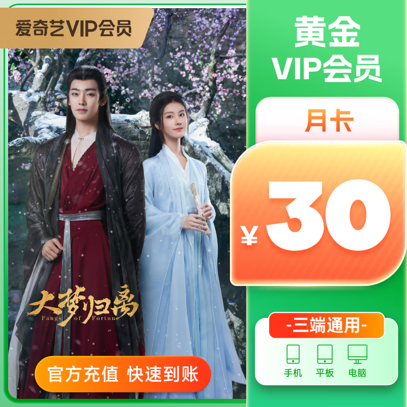 iQIYI 爱奇艺 黄金会员月卡 20元