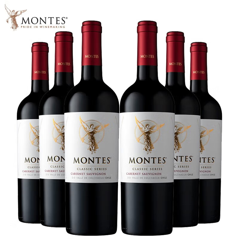 MONTES 蒙特斯 红天使 赤霞珠 干红葡萄酒 750ml*6瓶 整箱 428元（需用券）