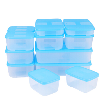 特百惠 保鲜盒家用冰箱冷冻保鲜密封储存收纳盒12件套 399元