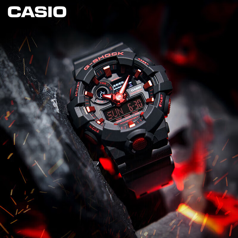 CASIO 卡西欧 G-SHOCK系列 男士防震防水运动手表GA-700BNR-1APR 570.38元