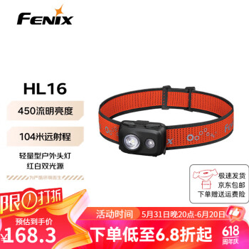 FENIX 菲尼克斯 HL系列 HL16 强光头灯 ￥168.3
