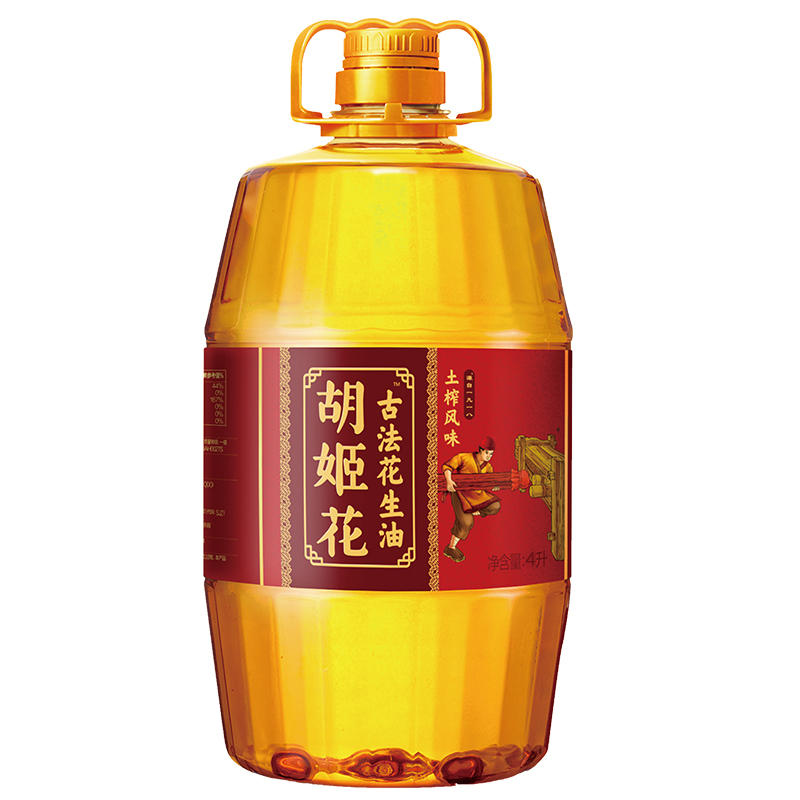 胡姬花 古法土榨风味花生油 4L 61.9元（需用券）