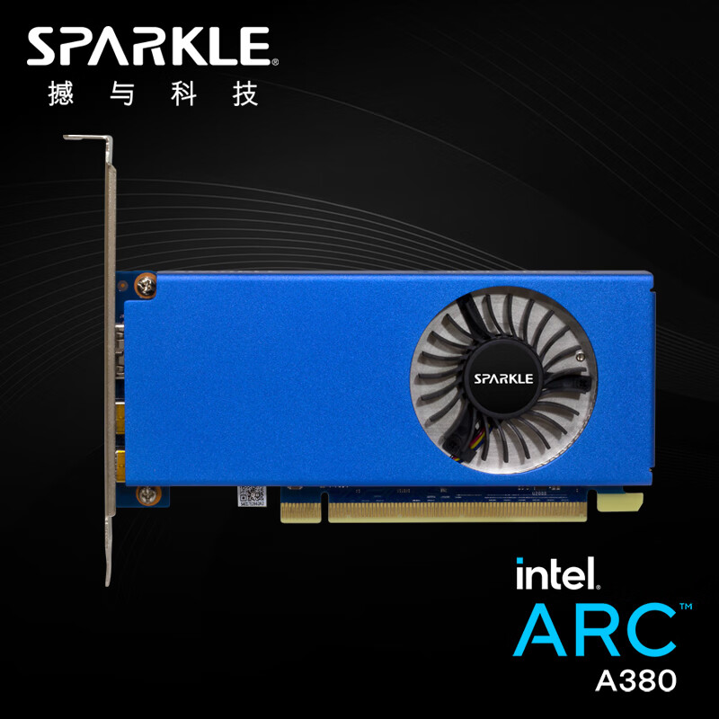 SPARKLE 撼与科技 先锋系列游戏显卡 Intel Arc A380 Pioneer 半高刀卡单槽单风扇 6GD