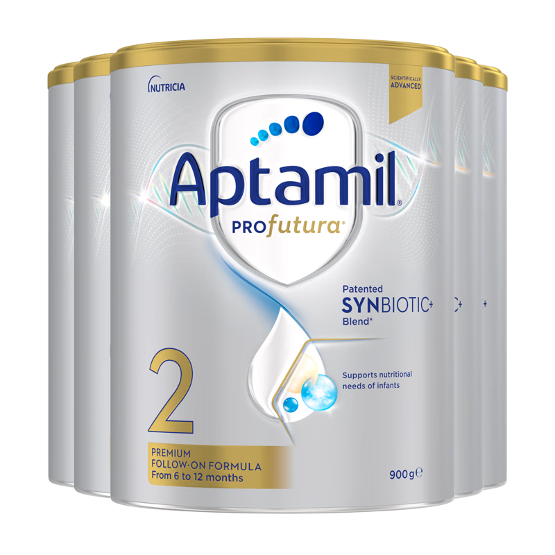 Aptamil 爱他美 澳洲白金版 婴幼儿奶粉 2段900g*6罐 1404元 包邮包税（需用券，