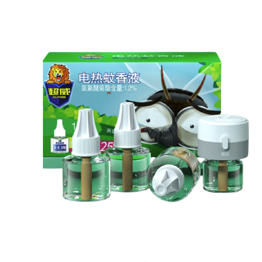 超威 电蚊香液防蚊225晚 4瓶1器 16.89元