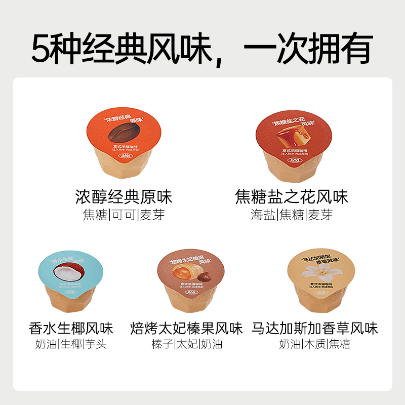 连咖啡 每日鲜萃意式浓缩黑咖啡 速溶咖啡粉试饮装 五种风味混合2g*5颗 6.63元 - 清风线报