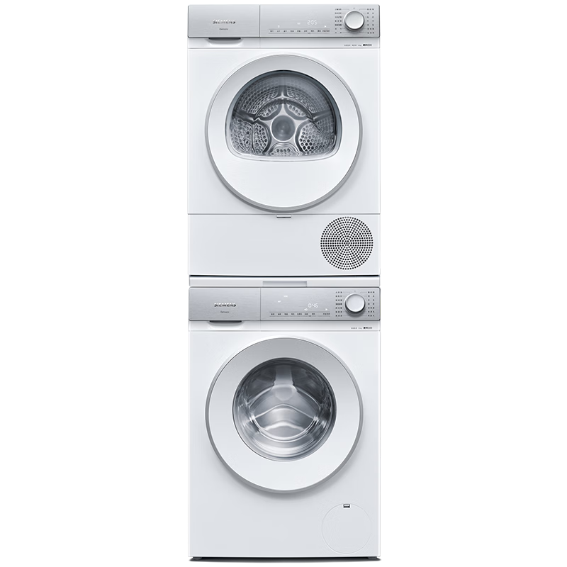 再降价、PLUS会员：SIEMENS 西门子 小晶钻系列 洗烘套装 10KG滚筒全自动洗衣机