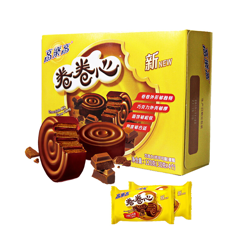 88VIP：colacao 高樂高 卷卷心 夹心蛋糕 巧克力牛奶味 120g 8.46元