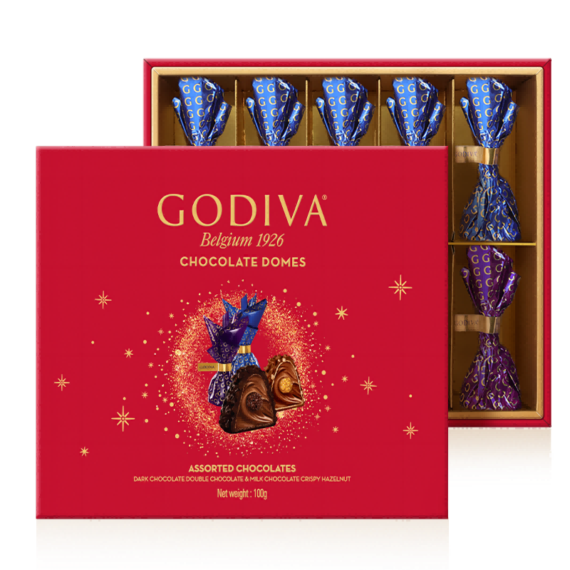 歌帝梵 GODIVA 臻粹巧克力礼盒精选10颗装100g 69.25元（需领券）