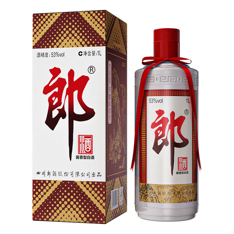 LANGJIU 郎酒 郎牌郎酒 1000ml酱香型 高度白酒 53度 单瓶装 自饮纯粮口粮酒 ￥35