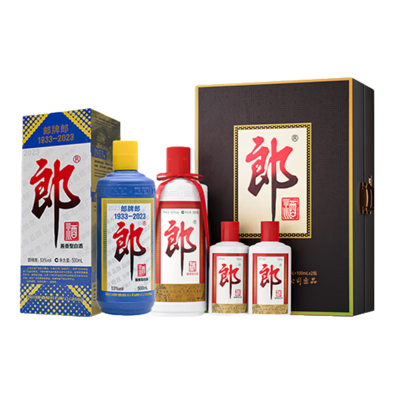 郎酒 子母郎礼盒500ml+200ml+郎牌郎2023纪念版500mL 53度 2盒 组合装 519元（需领